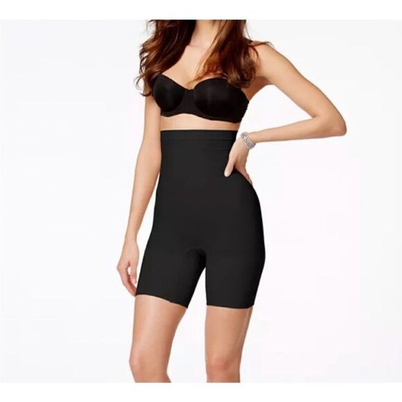 Spanx Women's Higher Power Tummy Control Shorts black size medium - Picture 1 of 6